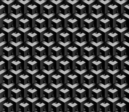 Abstract polygonal hexagonal seamless pattern Stock Illustration