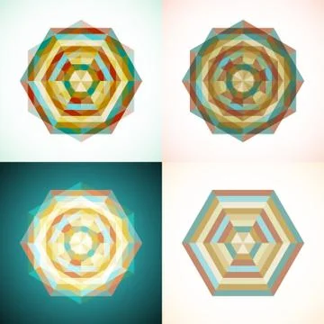Abstract polygonal illustrations Stock Illustration