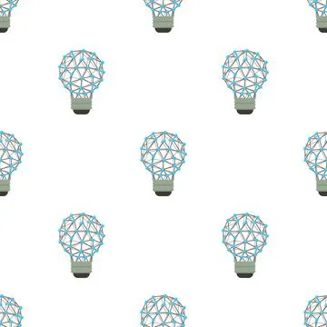 Abstract polygonal light bulb pattern seamless vector Stock Illustration