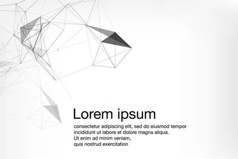 Abstract Polygonal Lines Dots Pattern Connection Data Vector Background Stock Illustration