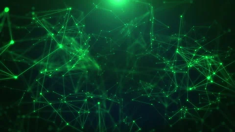 Abstract polygonal, low poly network connection structure Stock Footage 337740585