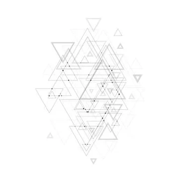 Abstract polygonal low poly vector background with triangles, connecting dots Stock Illustration