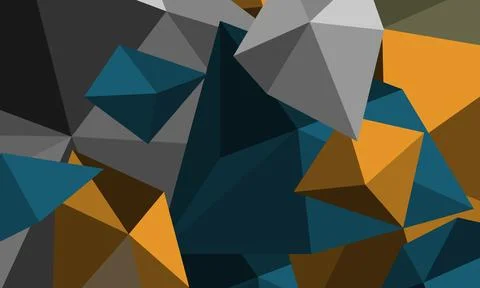 Abstract polygonal mosaic background of different sizes and colors. イラスト素材