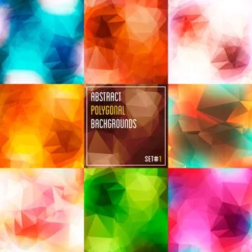 Abstract polygonal multicolor background. Stock Illustration