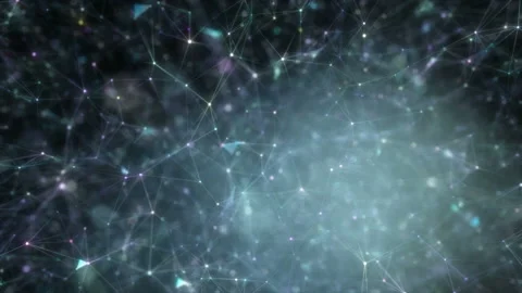 Abstract polygonal neon surface. Abstract technology and engineering motion Stock Footage 114257449