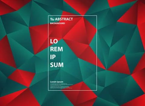 Abstract polygonal pattern artwork template design background of red Stock Illustration