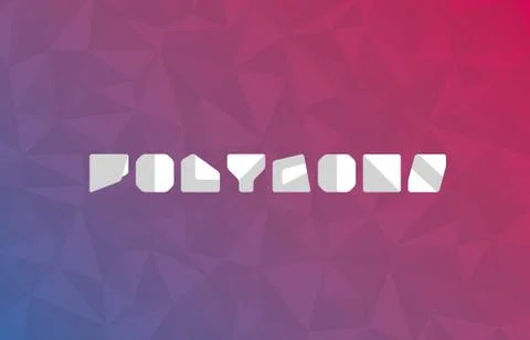 Abstract polygonal pattern on background, polygonal font, flat font, flat d.. Stock Illustration