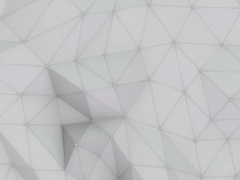 Abstract polygonal pattern luxury white. 3D Stock Illustration