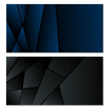 Abstract polygonal pattern. Set of two dark gradient polygonal backgrounds... イラスト素材