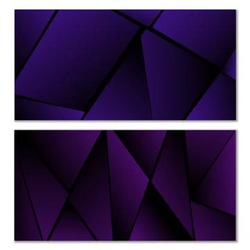 Abstract polygonal pattern. Set of two dark gradient polygonal backgrounds... 스톡 일러스트