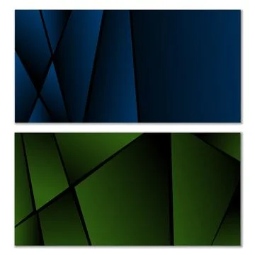 Abstract polygonal pattern. Set of two dark gradient polygonal backgrounds... 스톡 일러스트