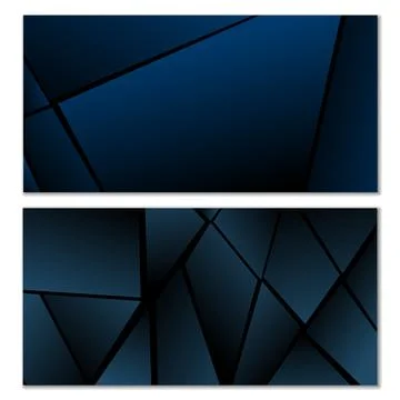 Abstract polygonal pattern. Set of two dark gradient polygonal backgrounds... Stockillustratie