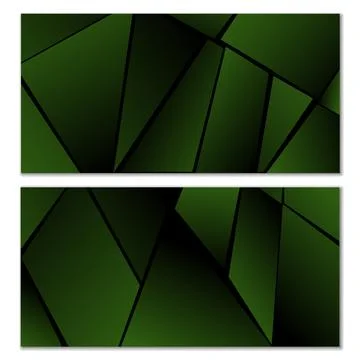 Abstract polygonal pattern. Set of two dark gradient polygonal backgrounds... 库存插图