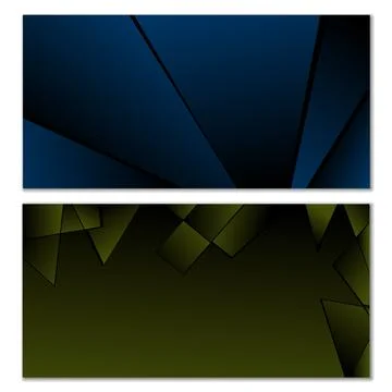 Abstract polygonal pattern. Set of two dark gradient polygonal backgrounds... Stock Illustration