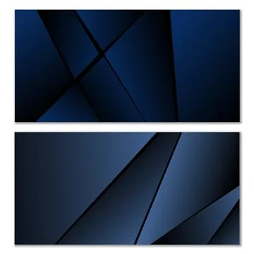 Abstract polygonal pattern. Set of two dark gradient polygonal backgrounds... 스톡 일러스트
