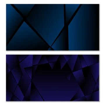 Abstract polygonal pattern. Set of two dark gradient polygonal backgrounds... 스톡 일러스트
