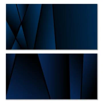 Abstract polygonal pattern. Set of two dark gradient polygonal backgrounds... イラスト素材