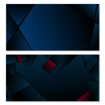 Abstract polygonal pattern. Set of two dark gradient polygonal backgrounds... イラスト素材