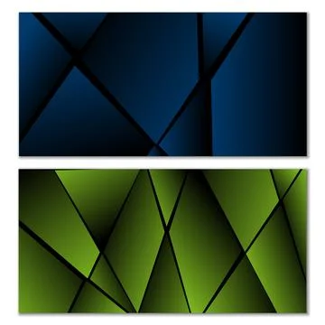 Abstract polygonal pattern. Set of two dark gradient polygonal backgrounds... 스톡 일러스트