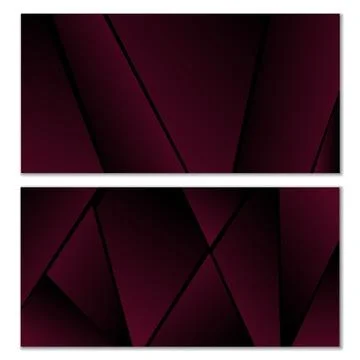 Abstract polygonal pattern. Set of two dark gradient polygonal backgrounds... 스톡 일러스트