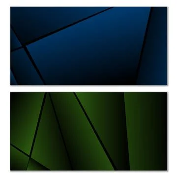 Abstract polygonal pattern. Set of two dark gradient polygonal backgrounds... 스톡 일러스트