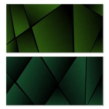 Abstract polygonal pattern. Set of two dark gradient polygonal backgrounds... 스톡 일러스트