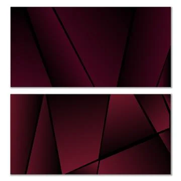 Abstract polygonal pattern. Set of two dark gradient polygonal backgrounds... 스톡 일러스트
