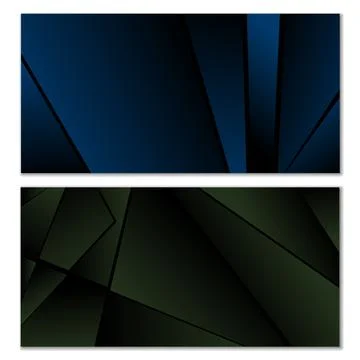 Abstract polygonal pattern. Set of two dark gradient polygonal backgrounds... 스톡 일러스트