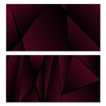 Abstract polygonal pattern. Set of two dark gradient polygonal backgrounds... 스톡 일러스트