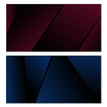 Abstract polygonal pattern. Set of two dark gradient polygonal backgrounds イラスト素材