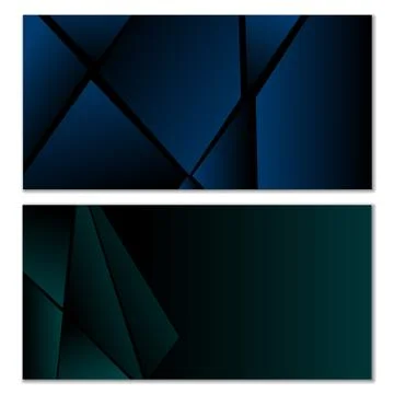Abstract polygonal pattern. Set of two dark gradient polygonal backgrounds Stockillustratie