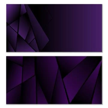 Abstract polygonal pattern. Set of two dark gradient polygonal backgrounds... 스톡 일러스트