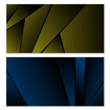 Abstract polygonal pattern. Set of two dark gradient polygonal backgrounds... Stockillustratie