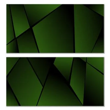 Abstract polygonal pattern. Set of two dark gradient polygonal backgrounds... 스톡 일러스트
