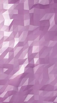 Abstract polygonal pattern in soft purple tones with faceted 3D surface desig Illustrazione stock