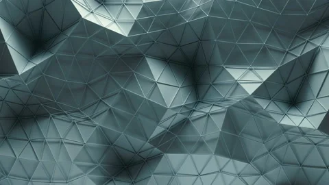 Abstract polygonal plexus connections 3D render seamless loop animation Stock Footage 162225907