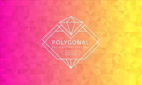 Abstract polygonal red pink background texture, red pink textured, banner Stock Illustration