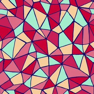 Abstract polygonal seamless vector pattern Stock Illustration