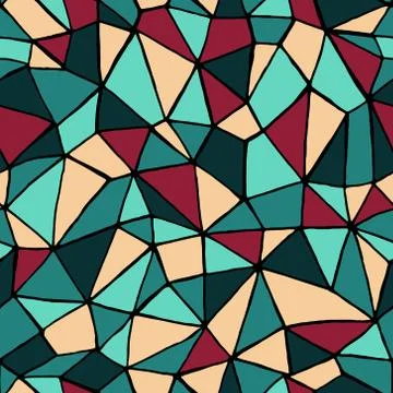 Abstract polygonal seamless vector pattern Stock Illustration