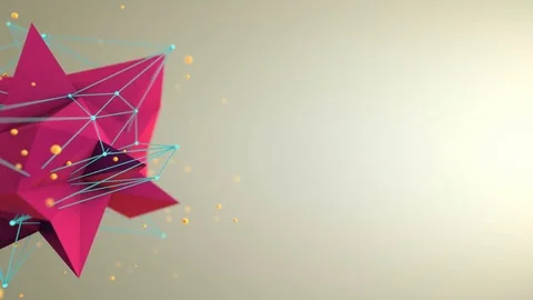 Abstract Polygonal Shape Stock Footage 70597619