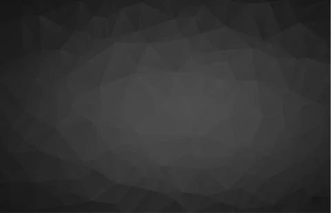Abstract Polygonal shapes background, low poly triangles mosaic, black crysta Stock Illustration