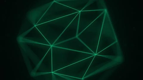 Abstract polygonal solid. 3D rendering Stock Illustration