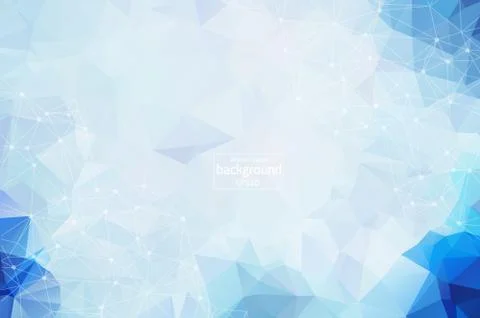 Abstract Polygonal Space Background with Connecting Dots and Lines. Low Poly  Stock Illustration