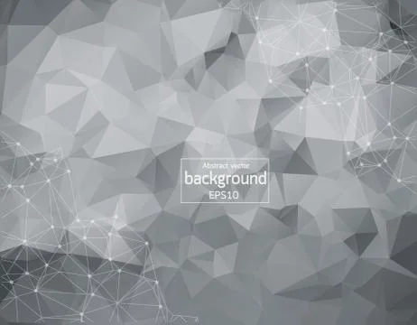 Abstract polygonal space. Background with connecting dots and lines. The conc Stock Illustration
