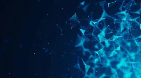 Abstract Polygonal Space Background with Connecting Dots and Lines Abstrac... Stock Photos