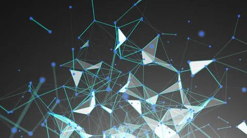 Abstract Polygonal Space Background with Connecting Dots and Lines Abstrac... Stock Photos