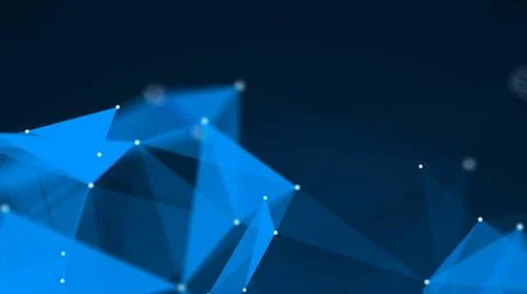 Abstract Polygonal Space Background with Connecting Dots and Lines. 3d ren... 스톡 사진