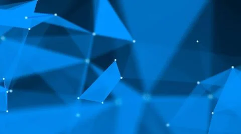 Abstract Polygonal Space Background with Connecting Dots and Lines. 3d ren... Foto stock