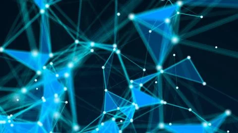 Abstract Polygonal Space Background with Connecting Dots and Lines Abstrac... Stock Photos