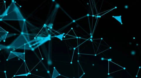 Abstract Polygonal Space Background with Connecting Dots and Lines Abstrac... Stock Photos